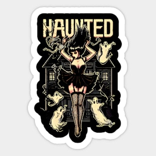 horror fan gift - haunted horror fan gift Sticker